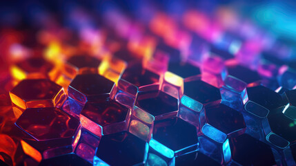 Obraz premium Hexagon Pattern Digital Abstract Background