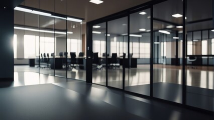 Empty office open space interior. Business conference company background