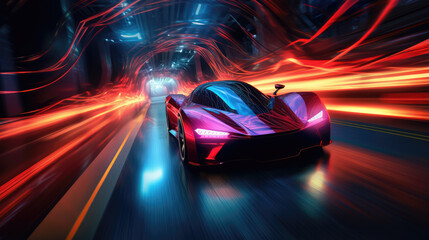  Fast Moving Car Abstract Background
