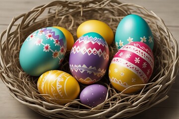 Easter egg colorful design holiday decoration. Egg-cellence in Every Shade.