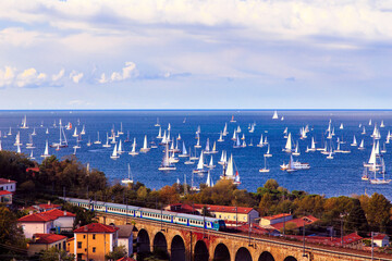 The Barcolana regatta in the gulf of Trieste