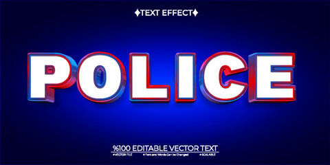 Police Editable Vector Text Effect