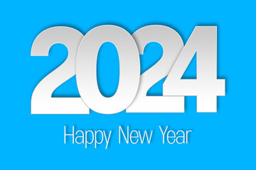 2024 New Year Vector Illustration: A Vibrantly Design in a Stylish and Trendy Format to Celebrate the Happy New Year