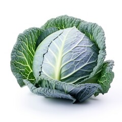 Obraz premium Blue cabbage isolated on a white background