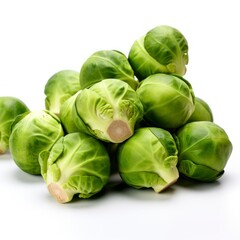 Obraz premium Brussels sprouts isolated on a white background