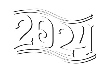 2024 New Year Vector Illustration: A Vibrantly Design in a Stylish and Trendy Format to Celebrate the Happy New Year