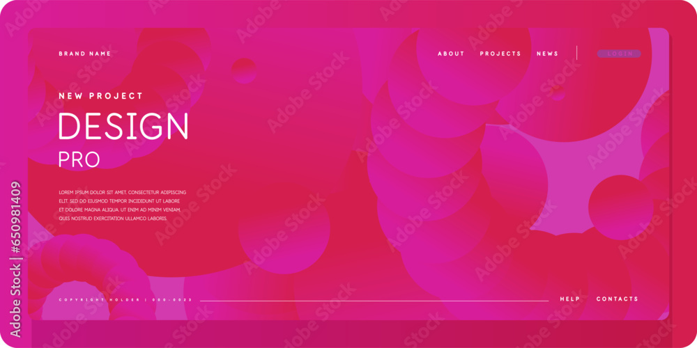 Poster template for the design and placement of text. modern stylish graphics with geometric shapes. a page