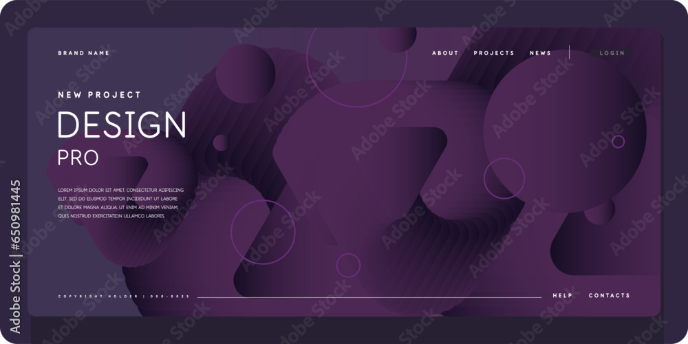 Poster template for the design and placement of text. modern stylish graphics with geometric shapes. a page