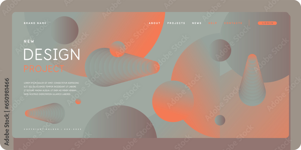Poster a template to use in your design. a composition of geometric shapes. graphic elements for design and