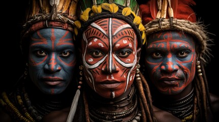 Tambul Warriors is an indigenous group living in the Tambul-Nebilyer district of the Western Highlands Province (Papua New Guinea). Their body decoration is distinctive.