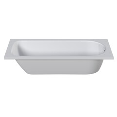 bathtub isolated on a white background, 3D illustration, and a CG render