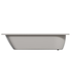 bathtub isolated on a white background, 3D illustration, and a CG render