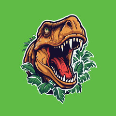 Trex Dinosaur Mascot Raptor Vector Illustration © Abdul