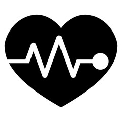 heart and heartbeat symbol