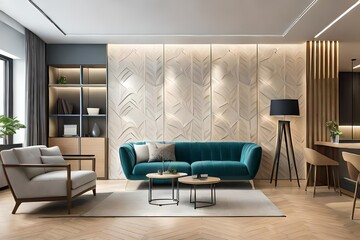 modern living room with sofa