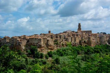view of the town of pitigliano