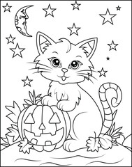 halloween coloring page for kids
