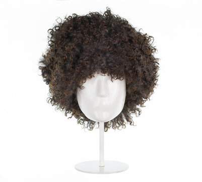 papakha,sheep wool hat on white background