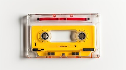 Obraz premium Close up an old casette isolated over white background. A symbol of 80's and 90's