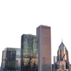 Abwaschbare Fototapete Vereinigte Staaten city skyscrapers Chicago USA transparent background