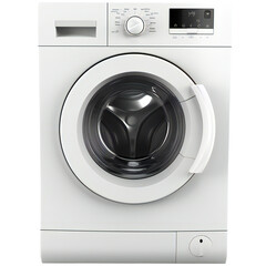 White washing machine isolated on transparent