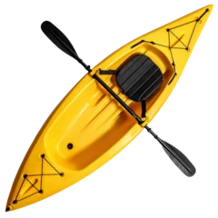 Foto op Canvas Yellow kayak with paddle isolated on transparent © kilimanjaro 