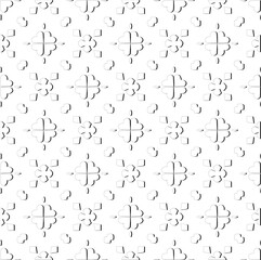 Abstract  background with figures from lines. Black and white texture for web page, textures, card, poster, fabric, textile. Monochrome pattern. Repeating design.