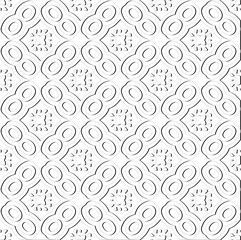 Abstract  background with figures from lines. Black and white texture for web page, textures, card, poster, fabric, textile. Monochrome pattern. Repeating design.
