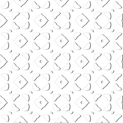 Abstract  background with figures from lines. Black and white texture for web page, textures, card, poster, fabric, textile. Monochrome pattern. Repeating design.