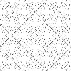 Abstract  background with figures from lines. Black and white texture for web page, textures, card, poster, fabric, textile. Monochrome pattern. Repeating design.