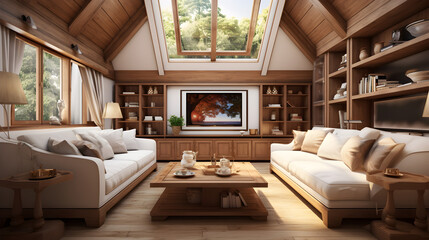 Modern interior design in classic style