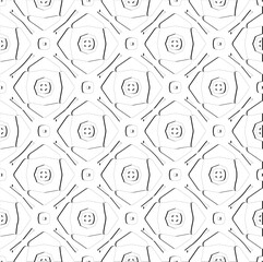 Abstract  background with figures from lines. Black and white texture for web page, textures, card, poster, fabric, textile. Monochrome pattern. Repeating design.
