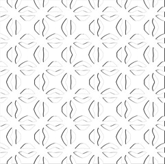 Abstract  background with figures from lines. Black and white texture for web page, textures, card, poster, fabric, textile. Monochrome pattern. Repeating design.