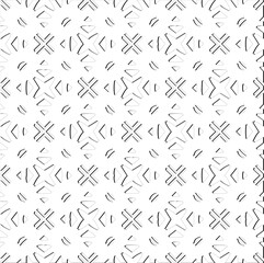 Abstract  background with figures from lines. Black and white texture for web page, textures, card, poster, fabric, textile. Monochrome pattern. Repeating design.