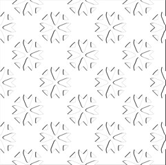 Abstract  background with figures from lines. Black and white texture for web page, textures, card, poster, fabric, textile. Monochrome pattern. Repeating design.