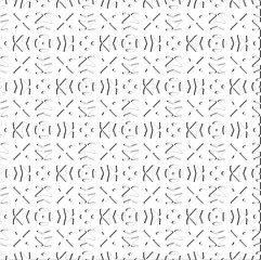 Abstract  background with figures from lines. Black and white texture for web page, textures, card, poster, fabric, textile. Monochrome pattern. Repeating design.