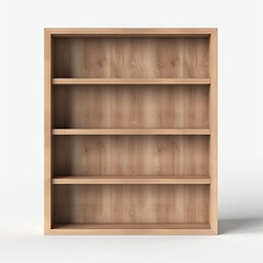 Wooden book shelf mockup "ai genarated "