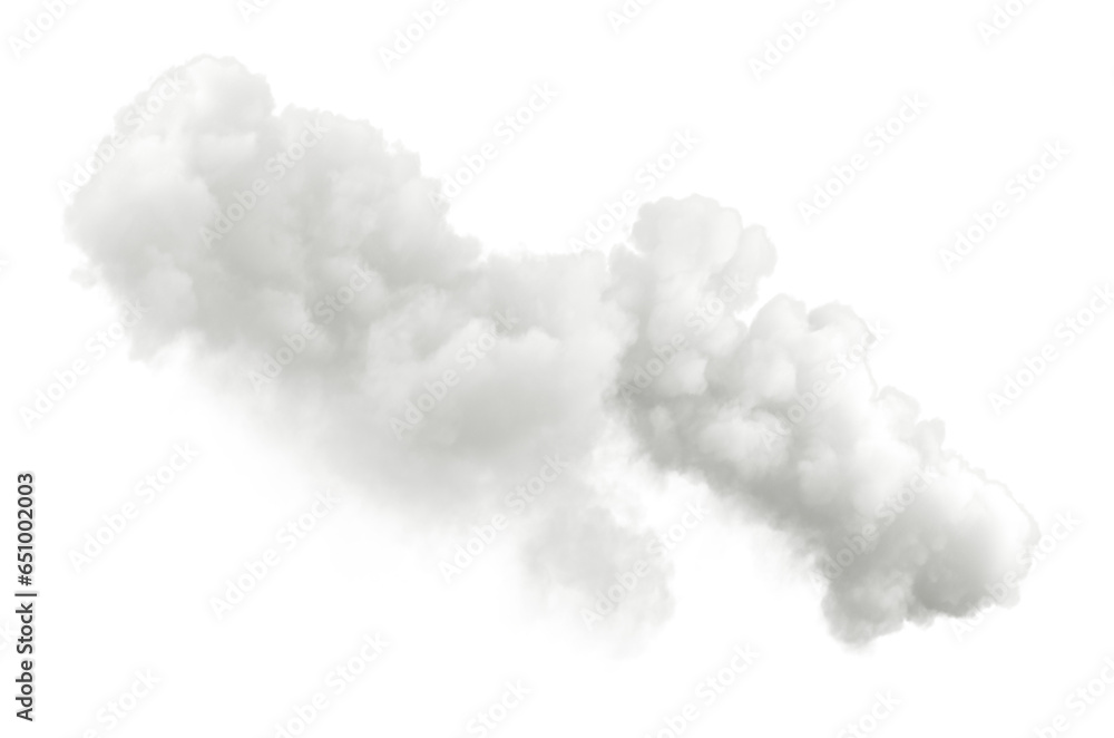 Poster daytime pure white clouds horizontal shapes on transparent backgrounds 3d rendering png