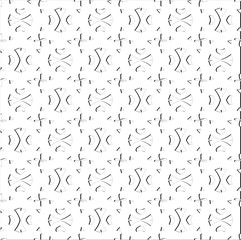 Abstract  background with figures from lines. Black and white texture for web page, textures, card, poster, fabric, textile. Monochrome pattern. Repeating design.