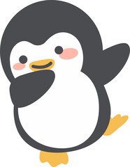 Cute Penguin  dabbing movement cartoon