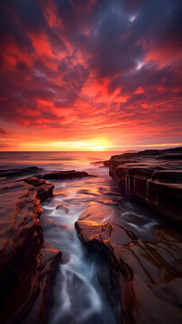 Coastal Sunset Paradise, 9:16 format