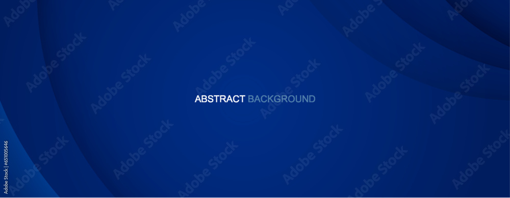 Poster abstract background with curve paper layer on dark blue background. illustration horizontal template