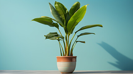  Banana Plant in a Beautiful Pot with Lush Green Leaves