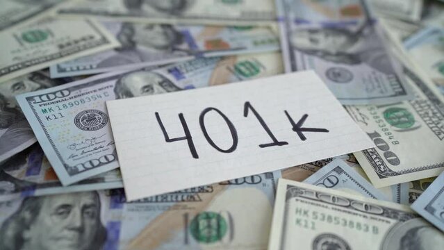 Concept of saving money in your 401k account