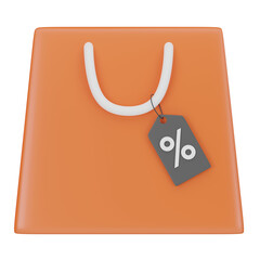 Shopping Bags & Sale Tag 3D Icon