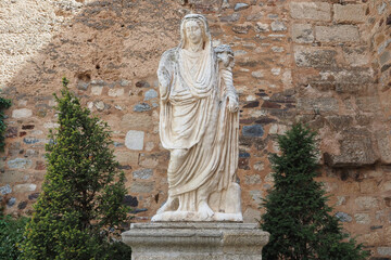 sculpture of the roman goddess ceres in caceres