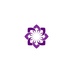 Elegant luxury flower or mandala logo. Lotus logo isolated on white background