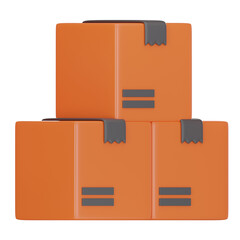 Delivery Boxes 3D Icon