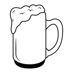 mug beer with foam