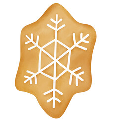 Cookie snowflake illustration